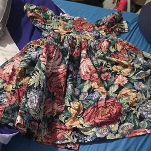 Floral Print Girls' Dress in Multi-Color